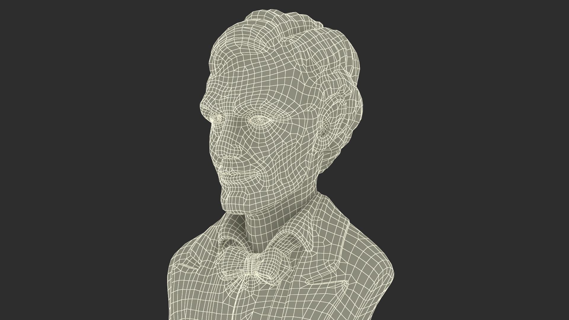 3D Bust of Abraham Lincoln on Pedestal for 3D Print model