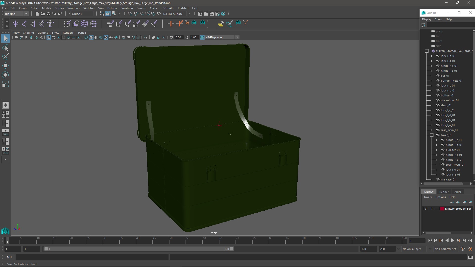 3D Military Storage Box Large