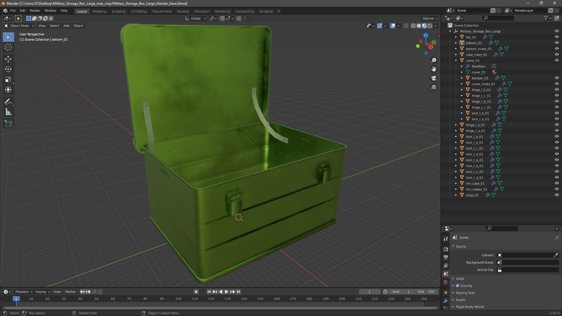 3D Military Storage Box Large