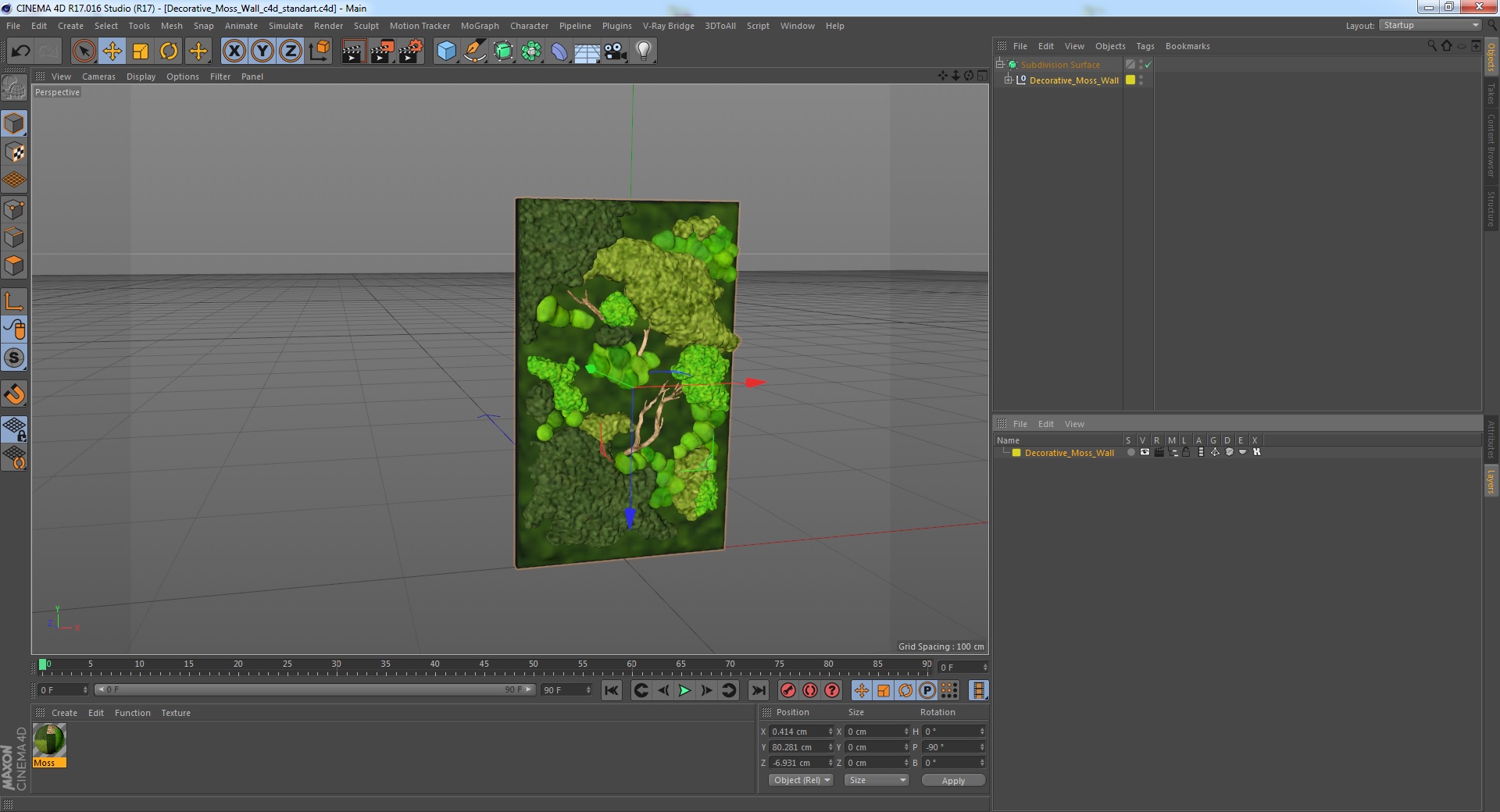 3D model Decorative Moss Wall