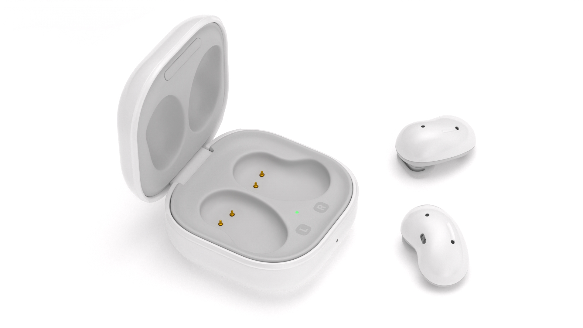 Samsung Galaxy Buds Live Mystic White 3D