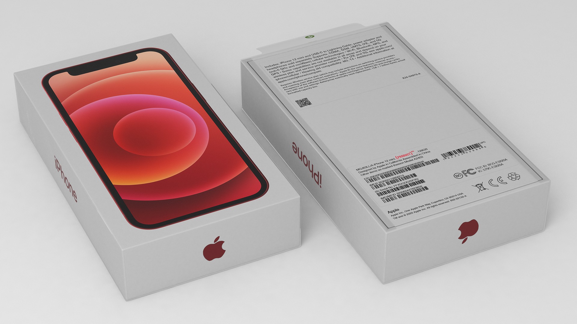 3D model iPhone 12 mini Box Product RED