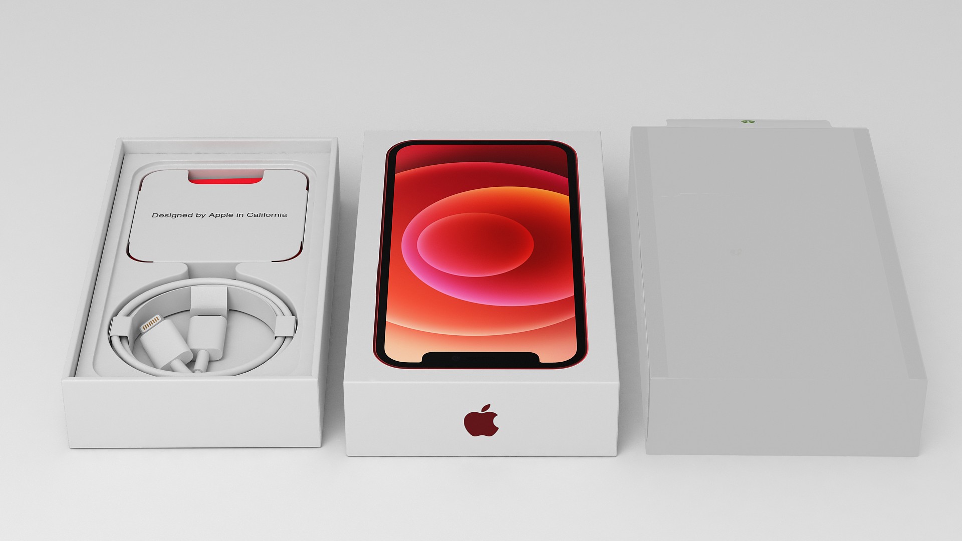3D model iPhone 12 mini Box Product RED