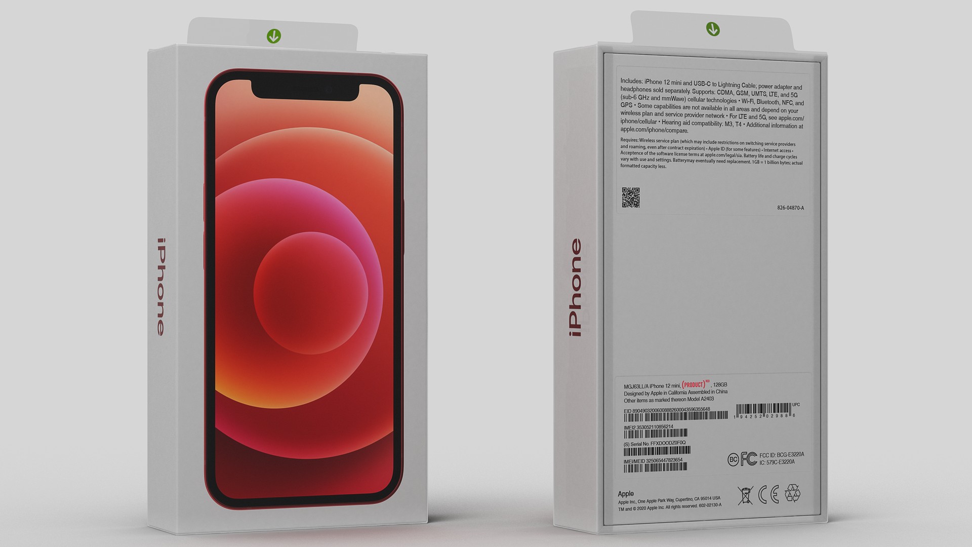 3D model iPhone 12 mini Box Product RED