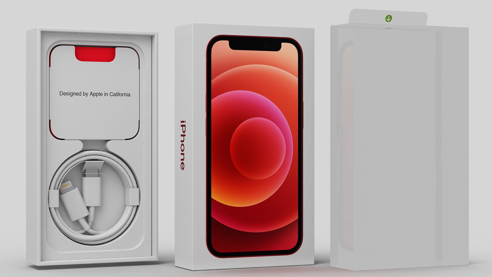 3D model iPhone 12 mini Box Product RED