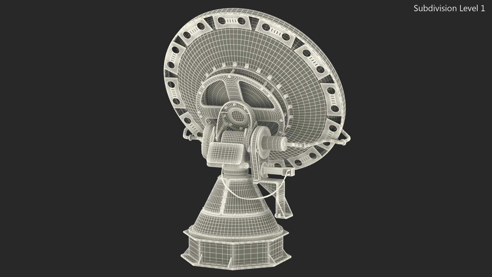 3D model NOAA NOXP Mobile Polarimetric Radar