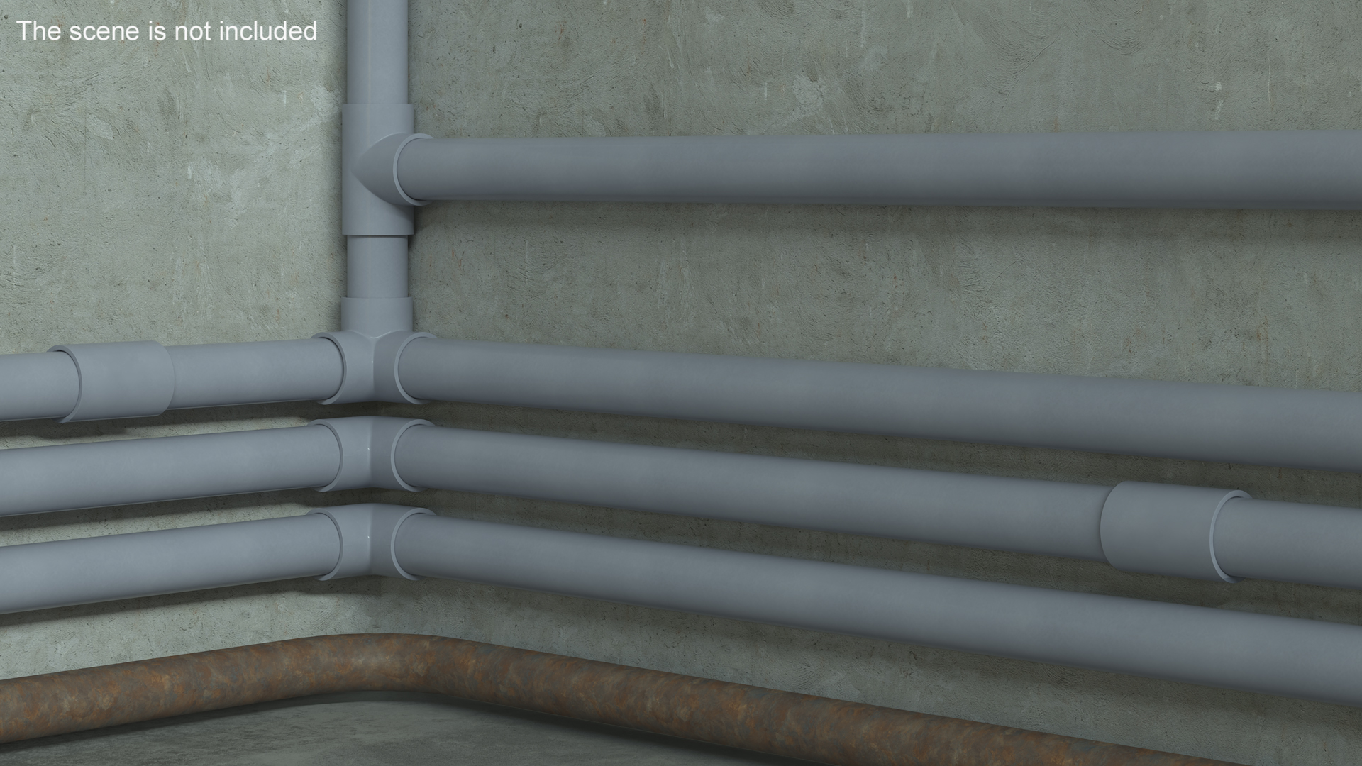 3D Plumbing PVC Pipes and Fittings 7.5D