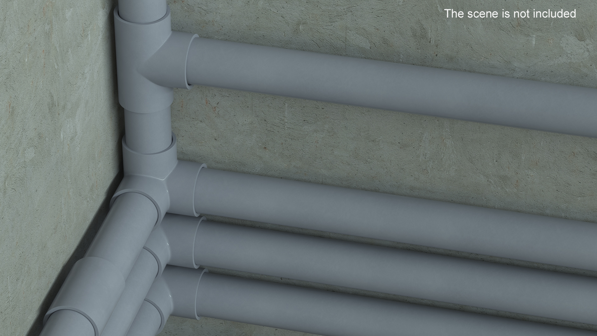 3D Plumbing PVC Pipes and Fittings 7.5D
