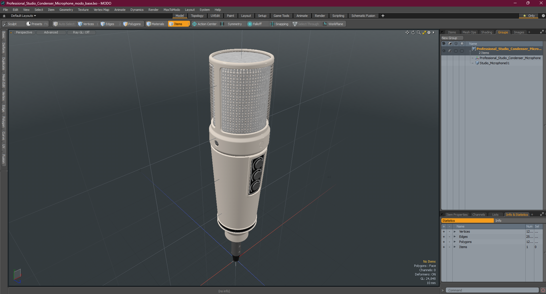 3D model Professional Studio Condenser Microphone