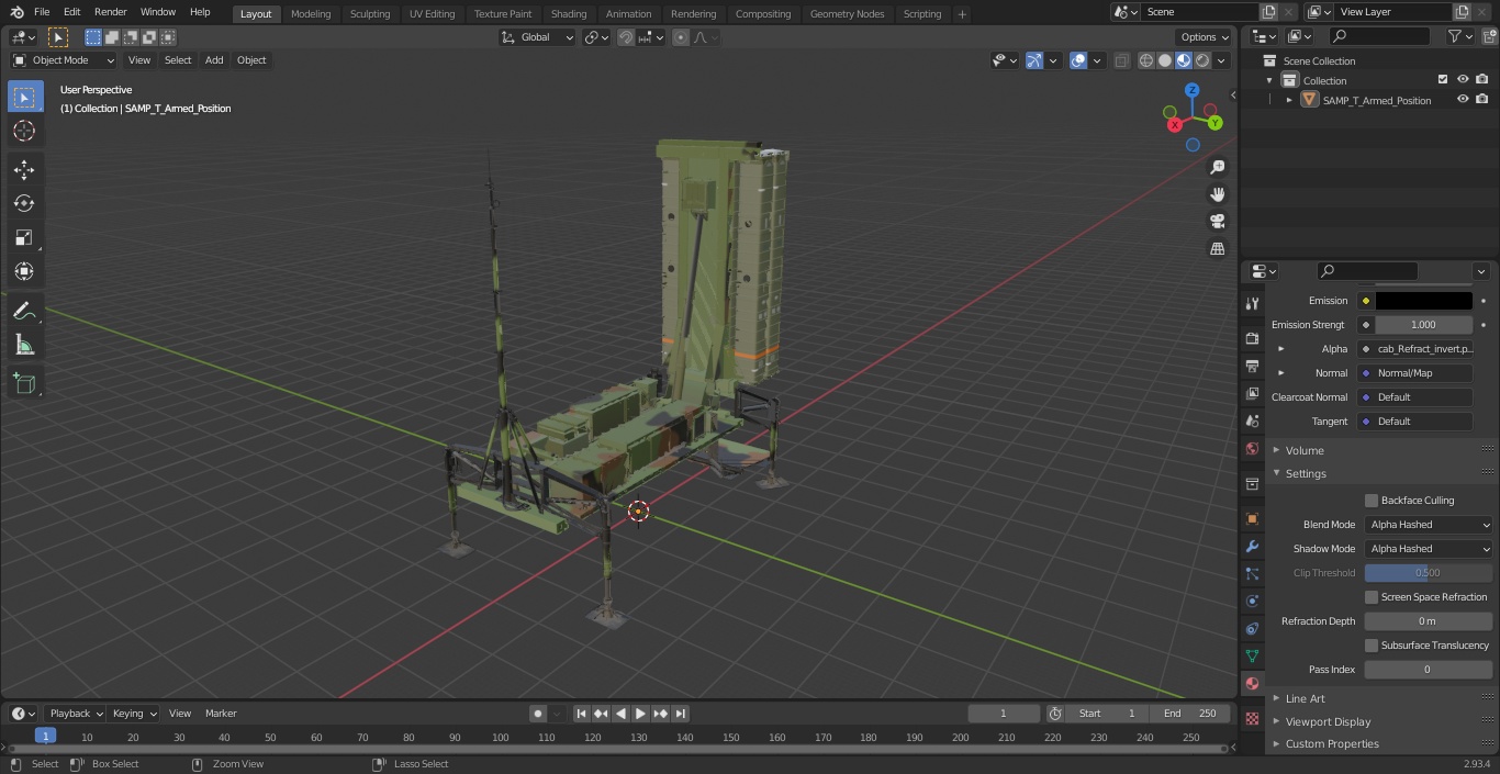 3D SAMP-T Armed Position