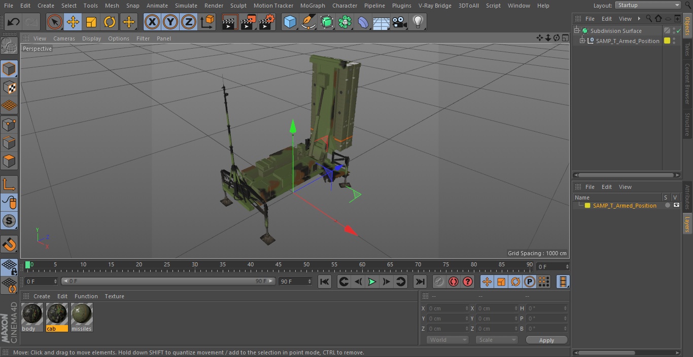 3D SAMP-T Armed Position