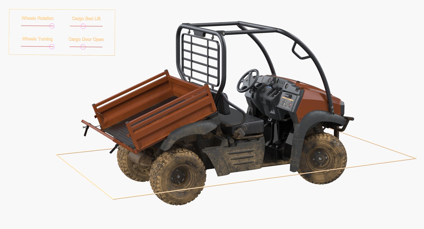 Farmer 4x4 ATV Dirty Rigged 3D