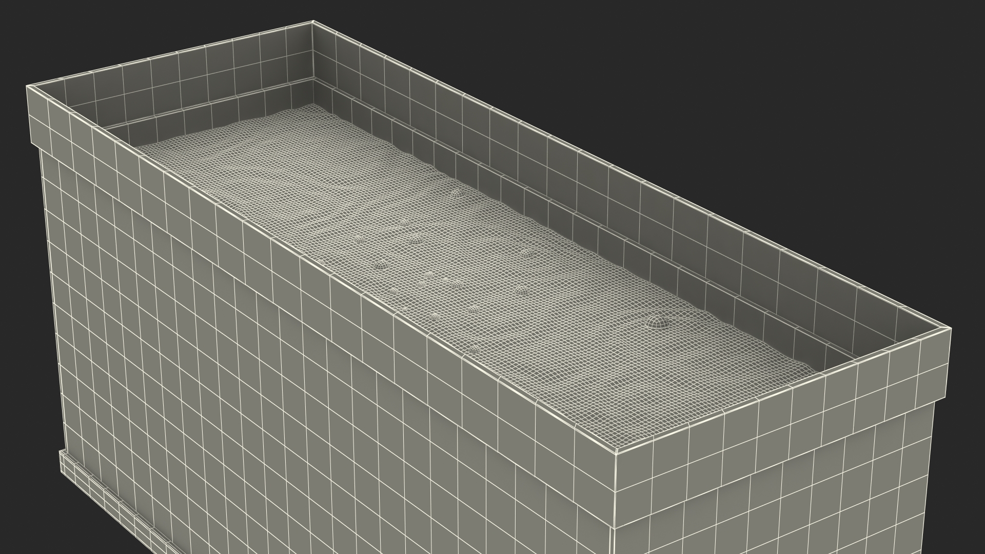 Aquarium Long Black 3D model