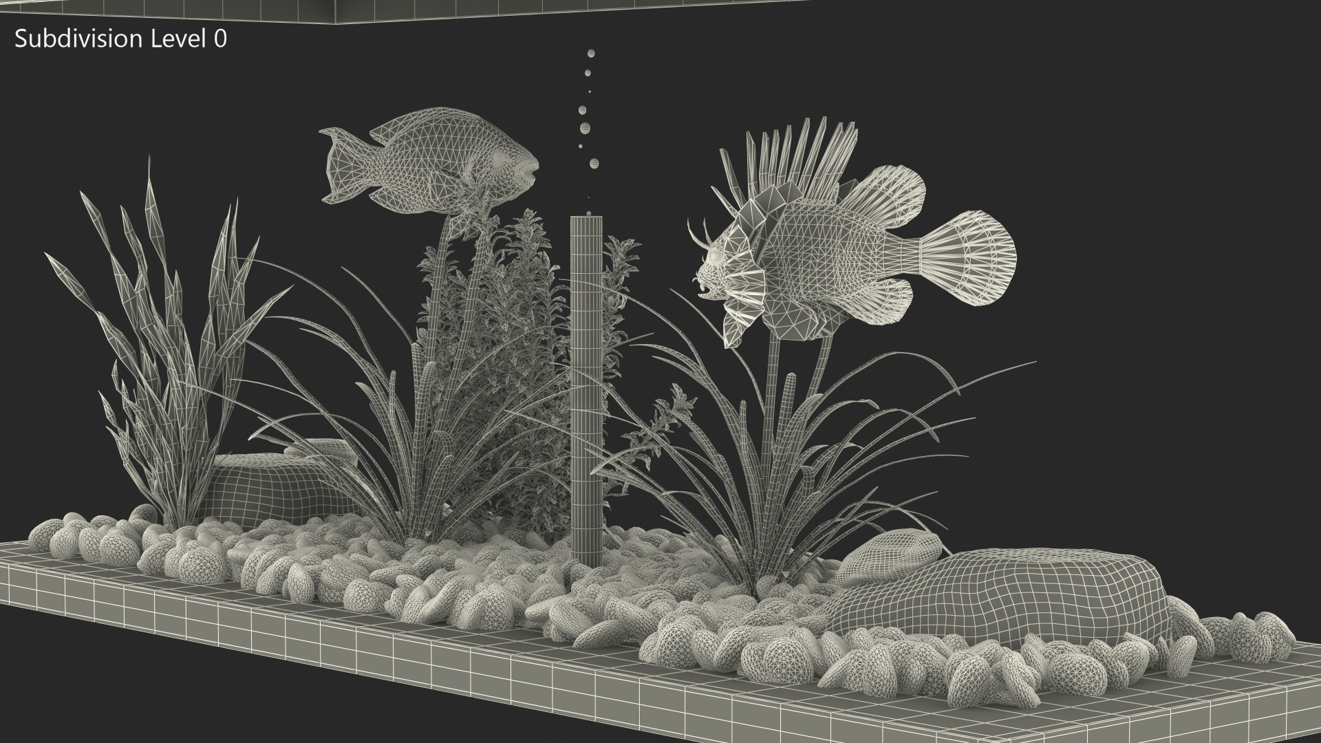 Aquarium Long Black 3D model