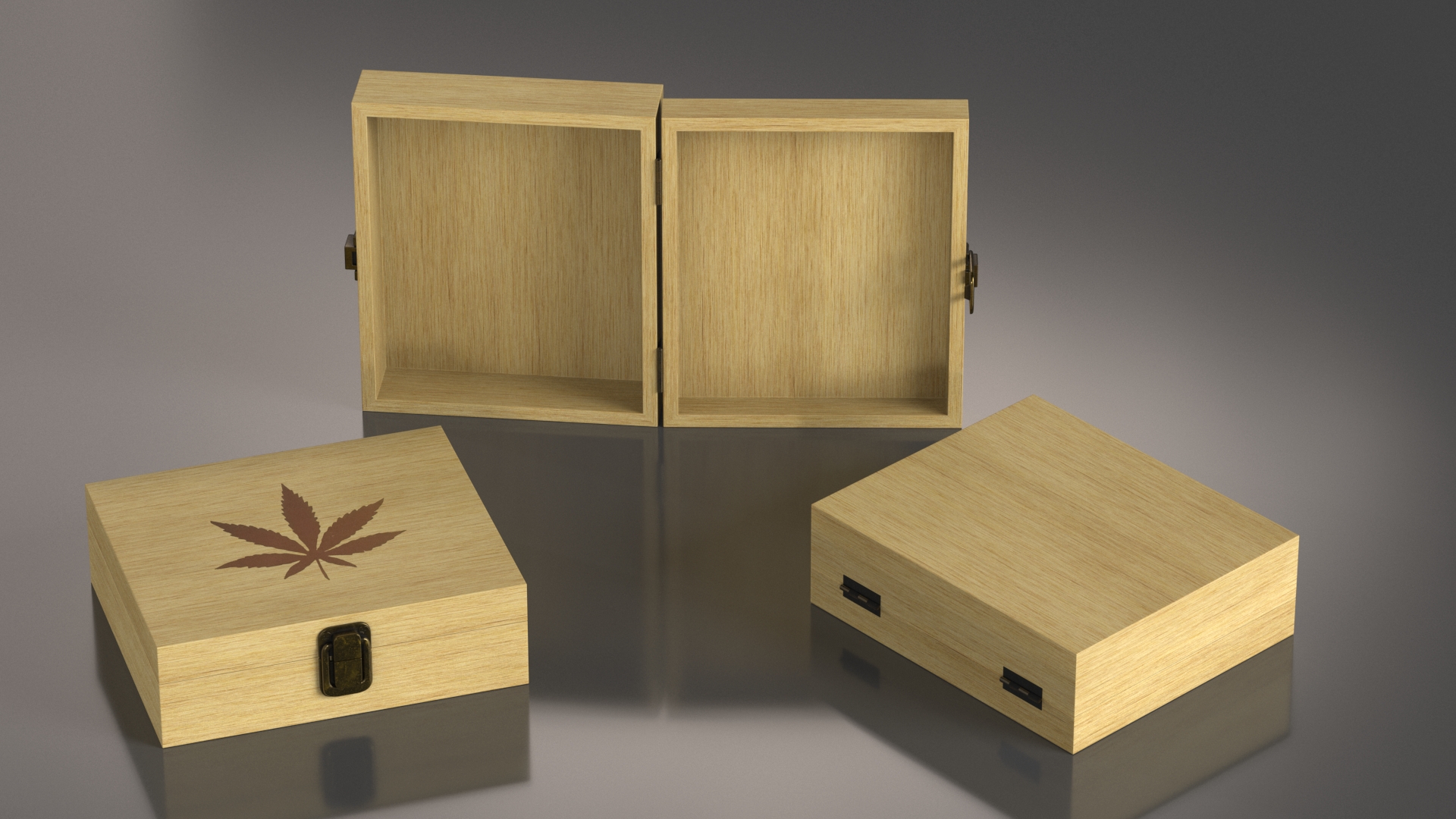 3D Cannabis Cigars Box Closed