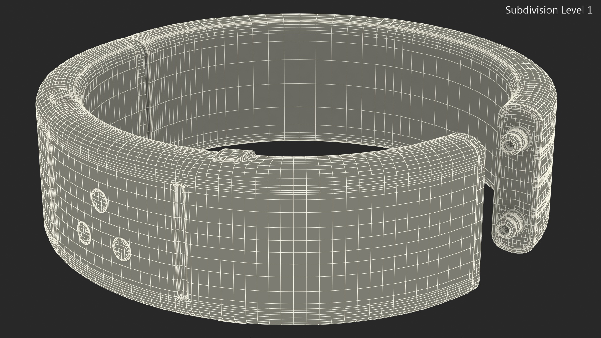 Law Enforcement Ankle Bracelet Geosatis Open 3D model