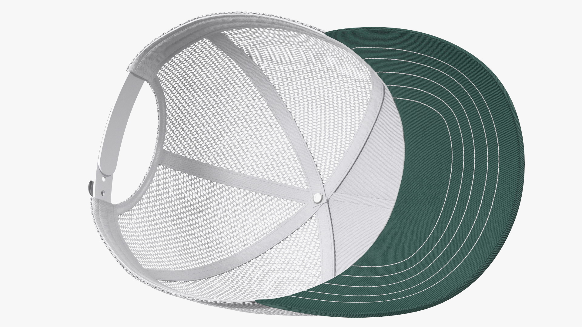 Trucker Hat Dark Green 3D