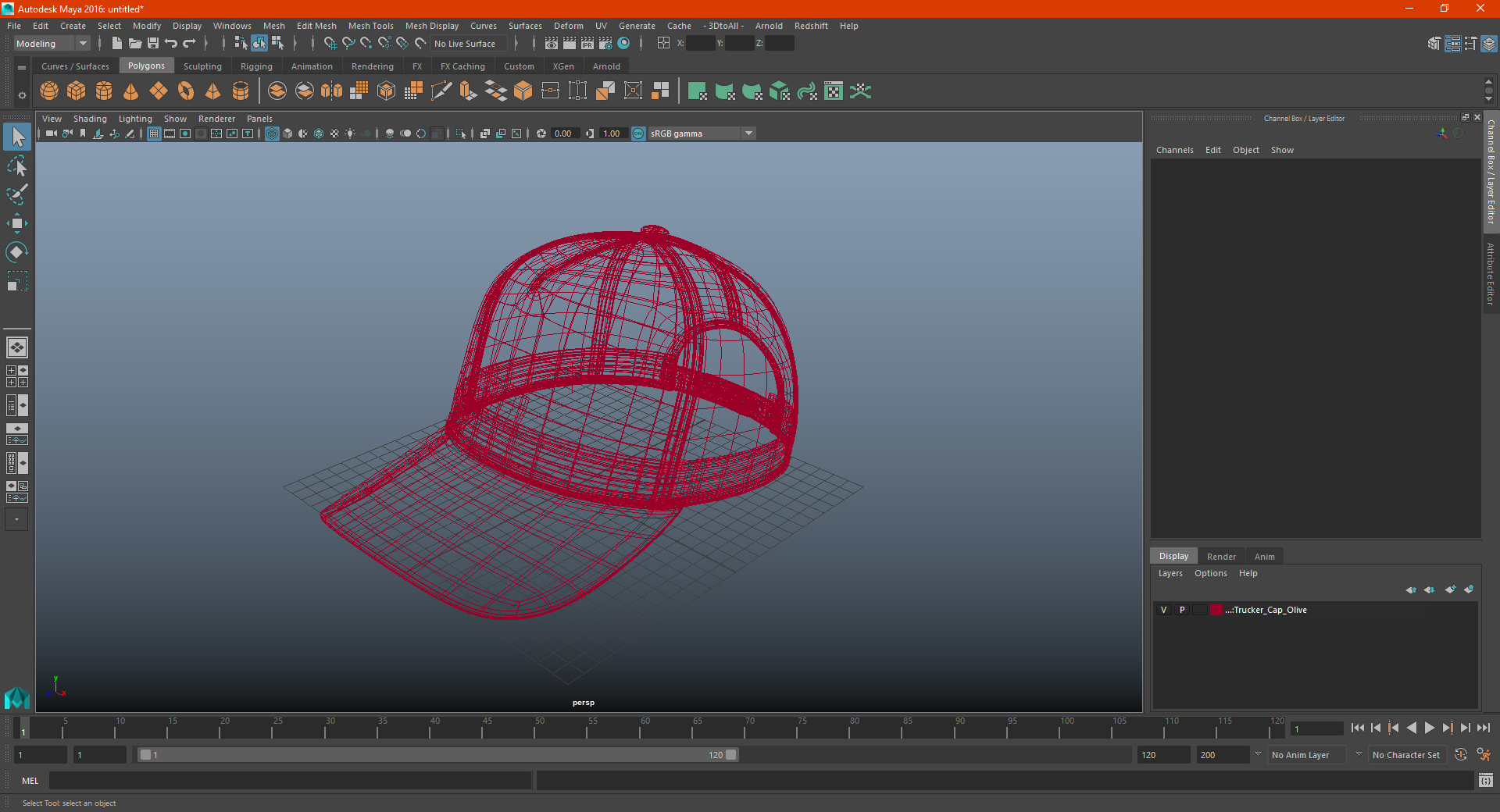 Trucker Hat Dark Green 3D