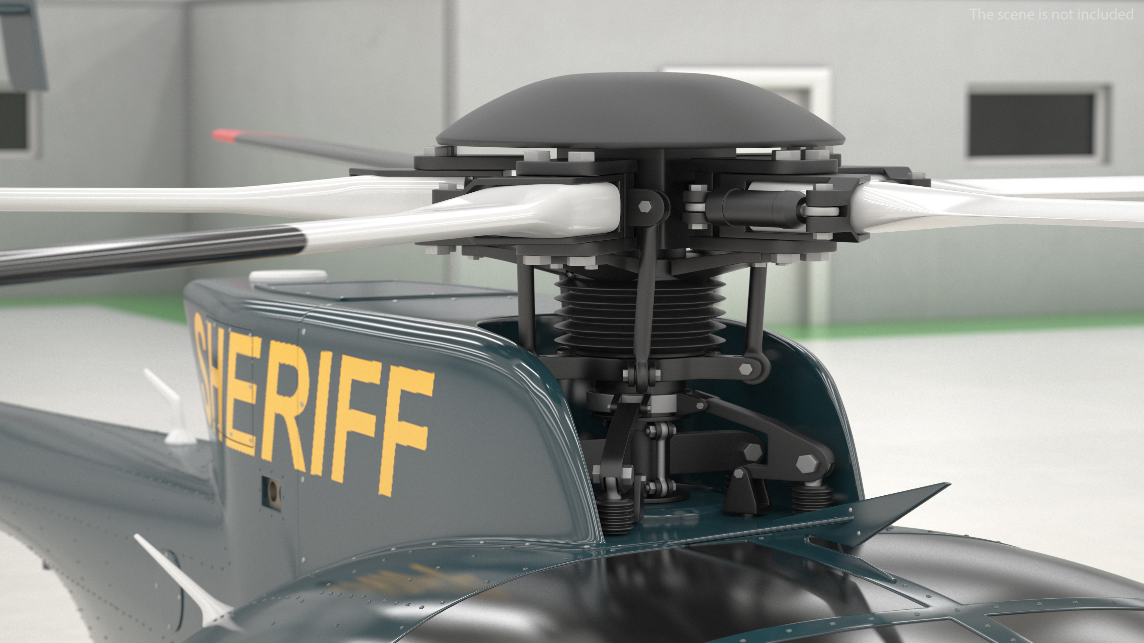 3D model MD 500E Sheriff Helicopter Exterior Only