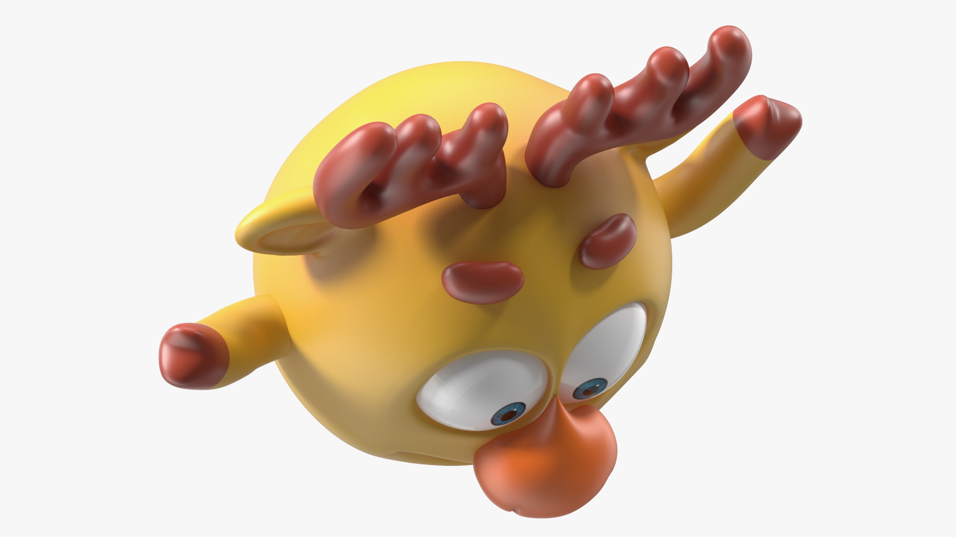 3D model GoGoRiki Moose Character Happy Pose