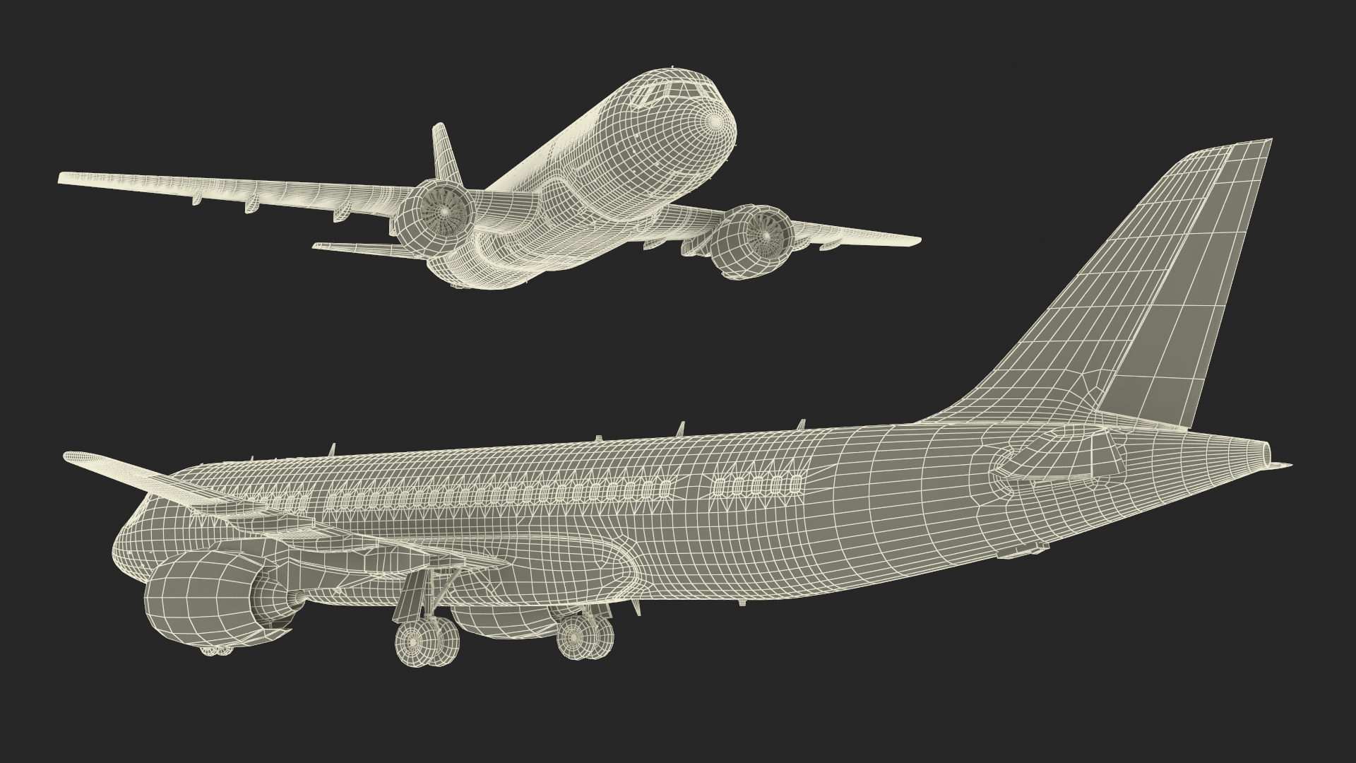Narrow Body Airliner Rigged 3D