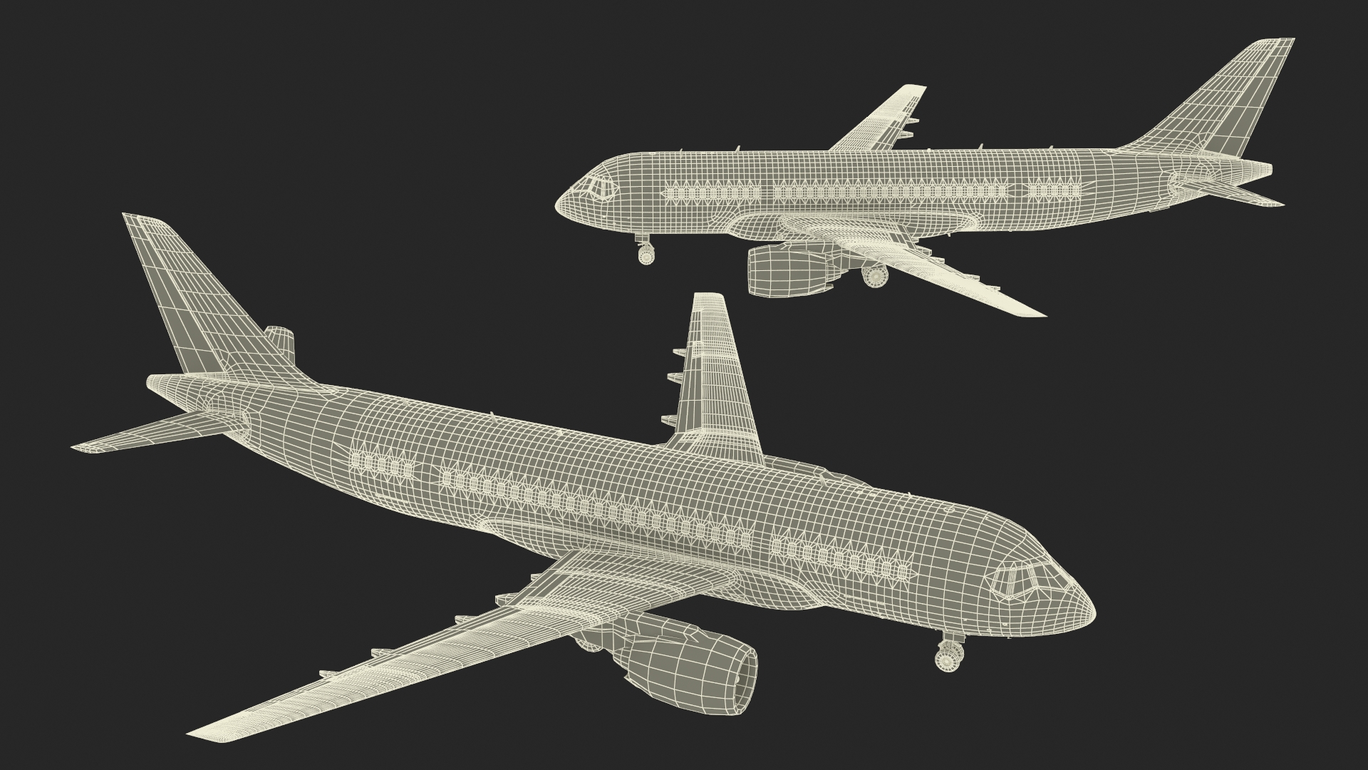 Narrow Body Airliner Rigged 3D