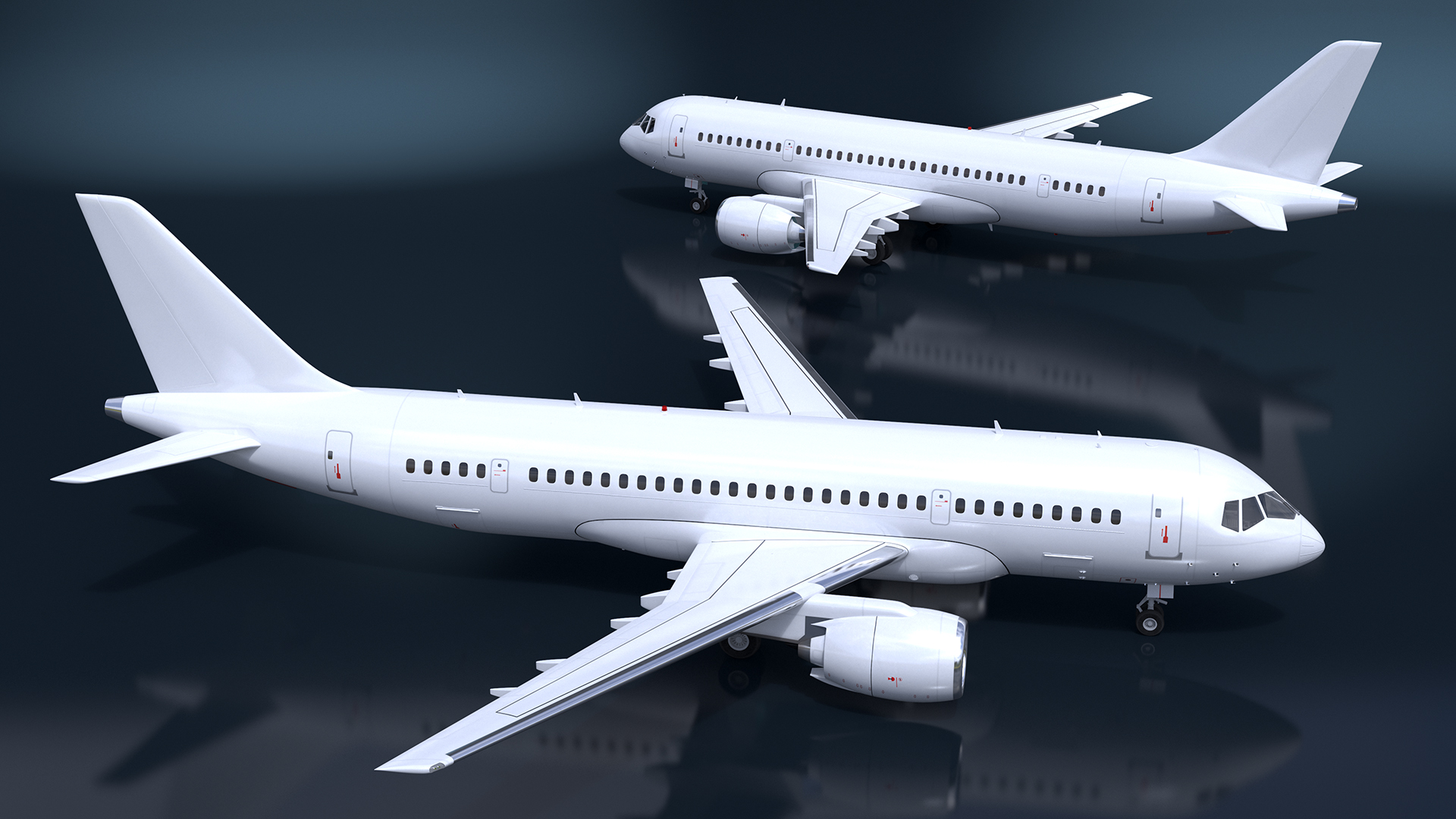 Narrow Body Airliner Rigged 3D
