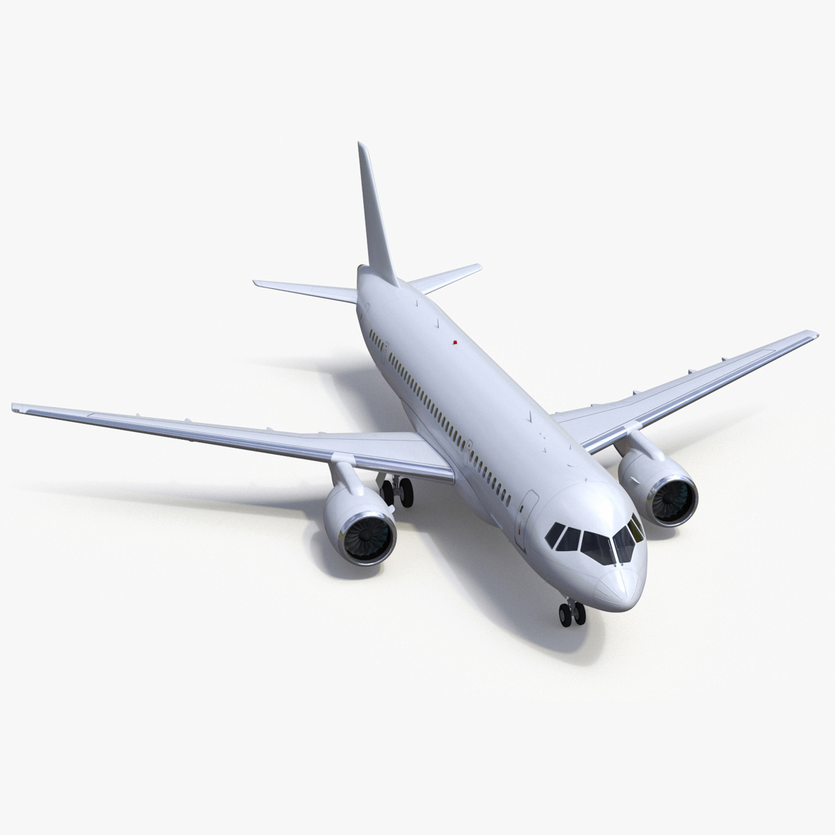 Narrow Body Airliner Rigged 3D