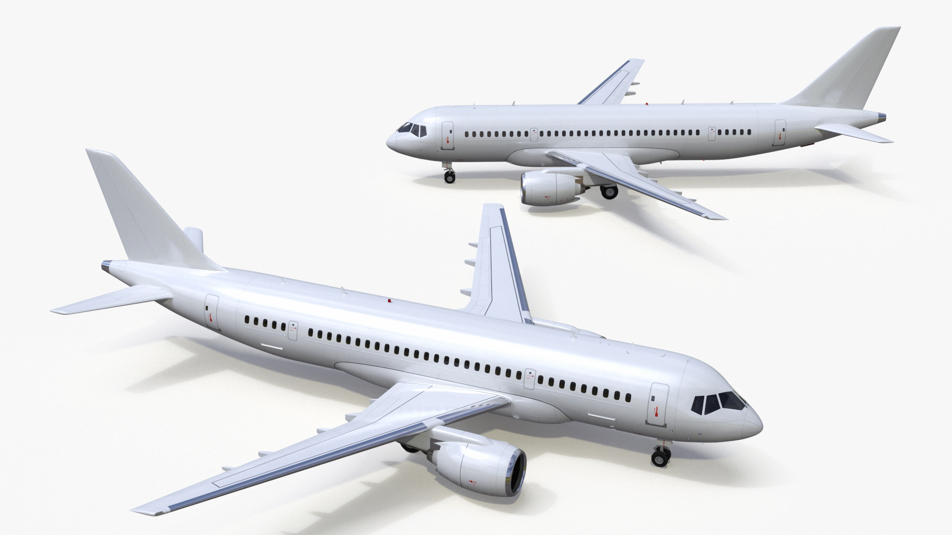 Narrow Body Airliner Rigged 3D