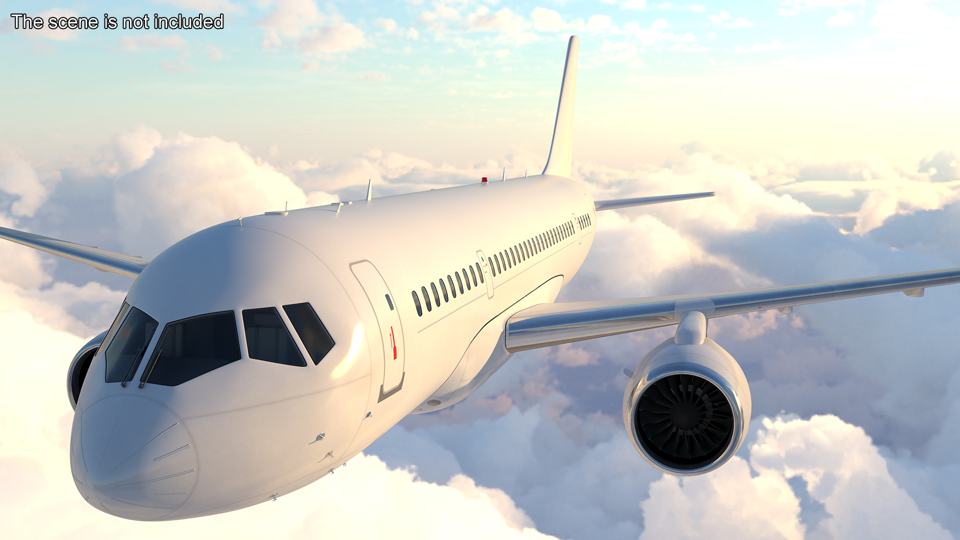 Narrow Body Airliner Rigged 3D