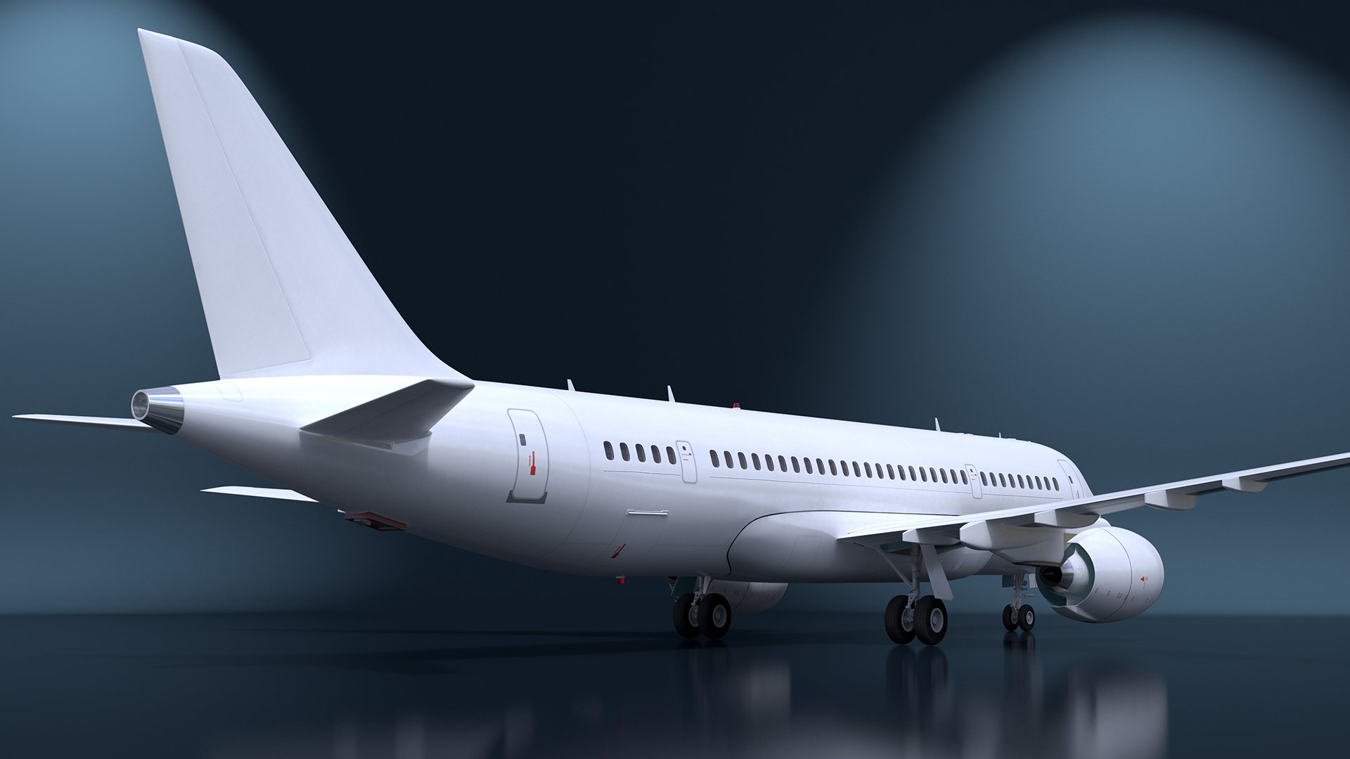 Narrow Body Airliner Rigged 3D