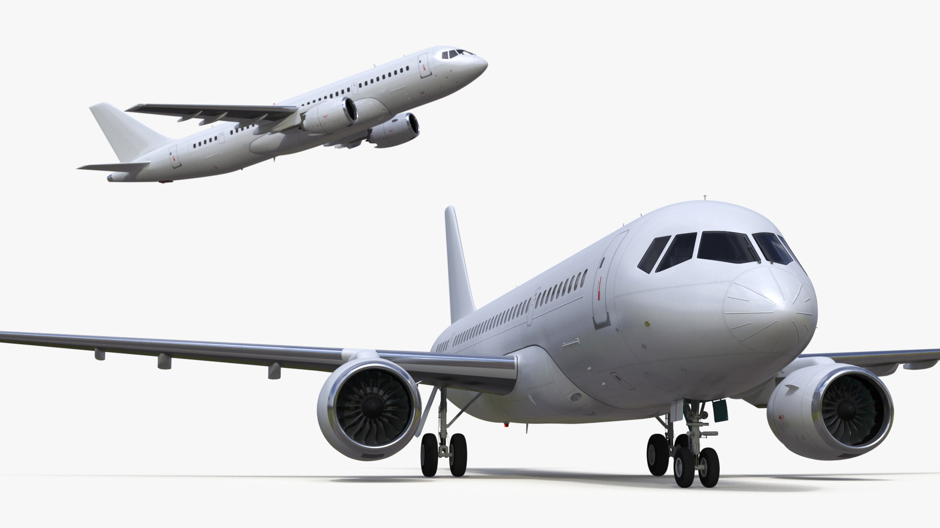 Narrow Body Airliner Rigged 3D
