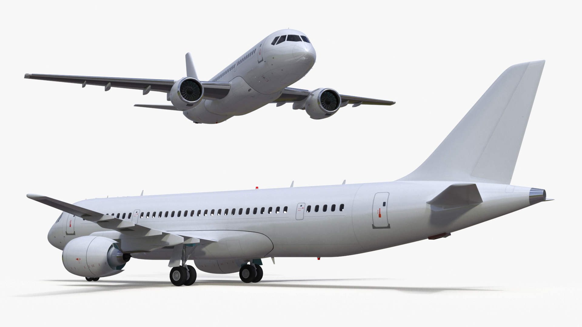 Narrow Body Airliner Rigged 3D