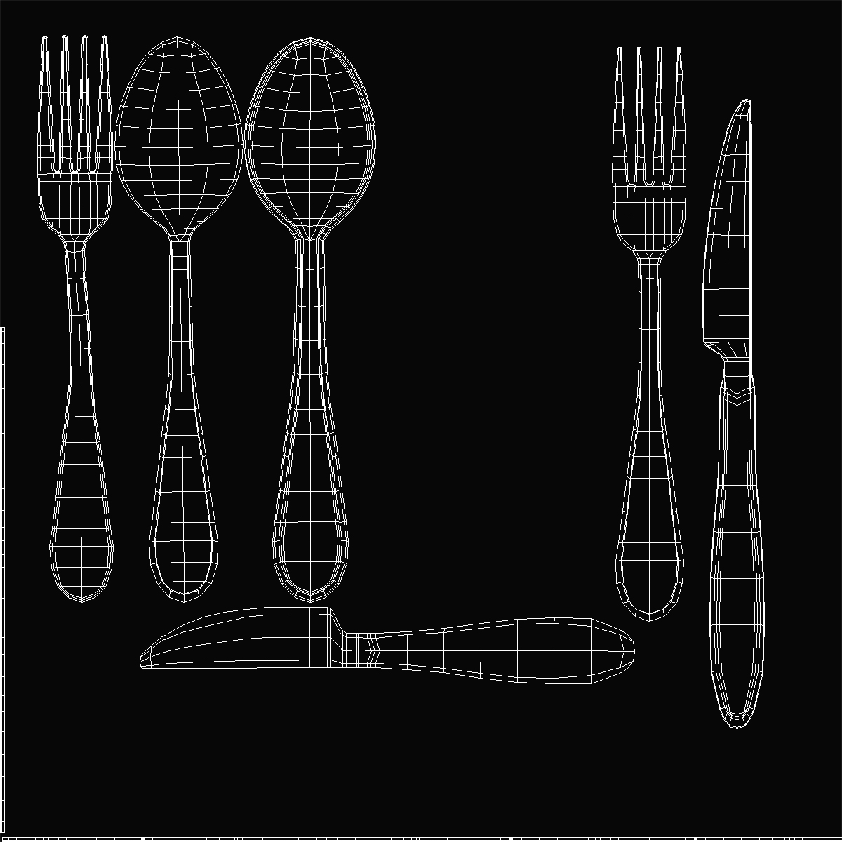 3D Napkin Fold Black with Gold Flatware