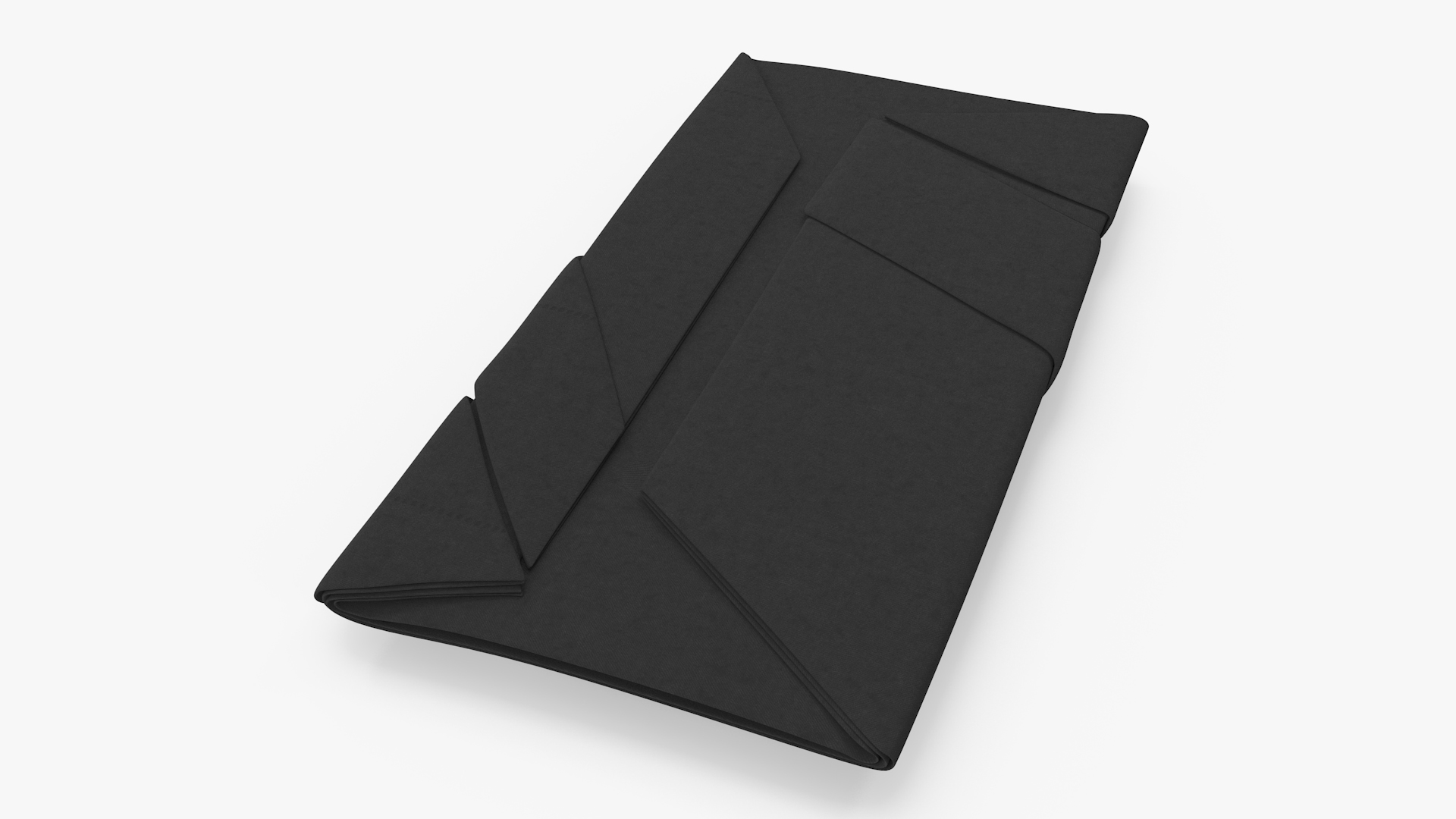 3D Napkin Fold Black with Gold Flatware