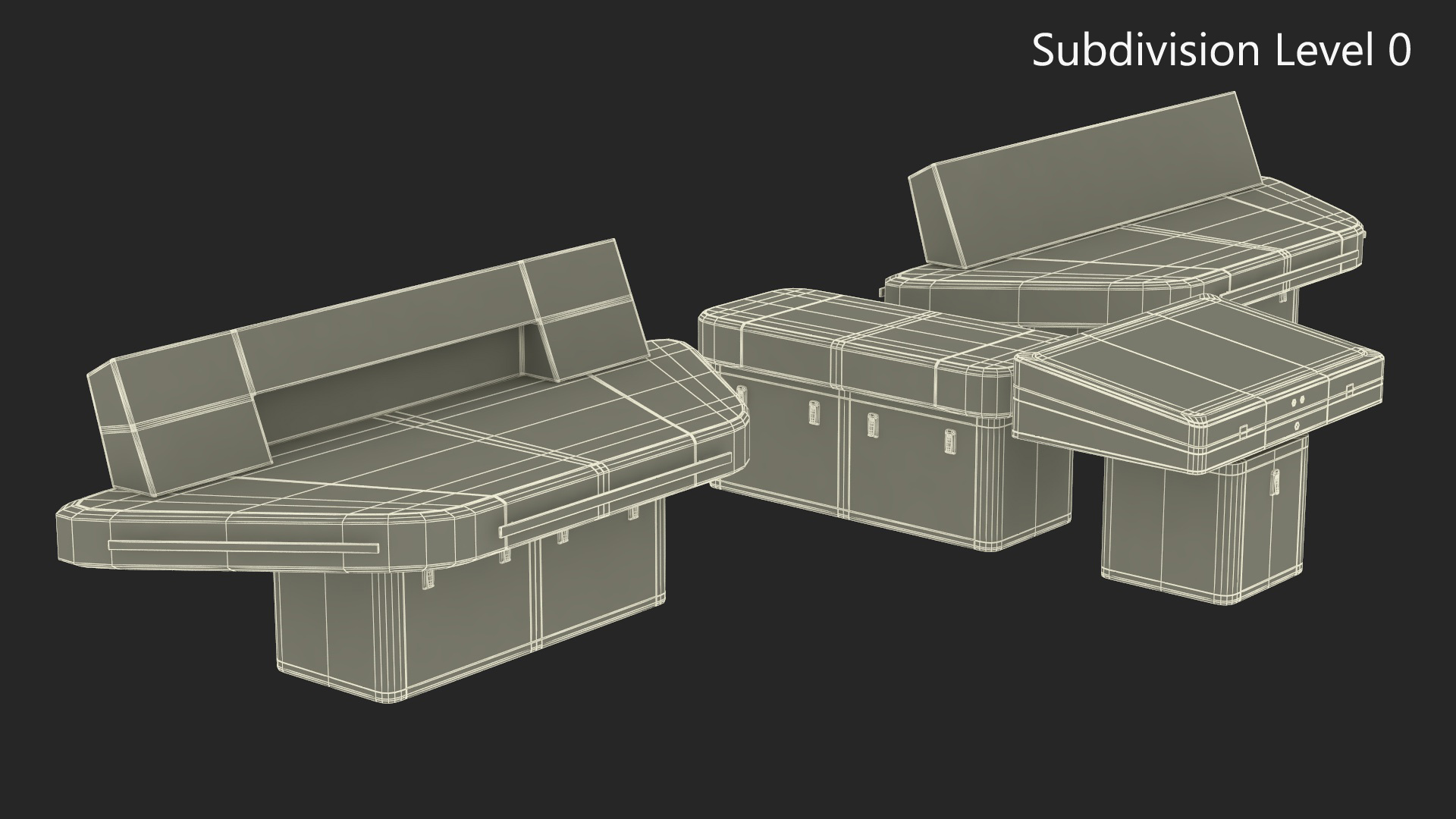 3D Ship Bridge Tables model