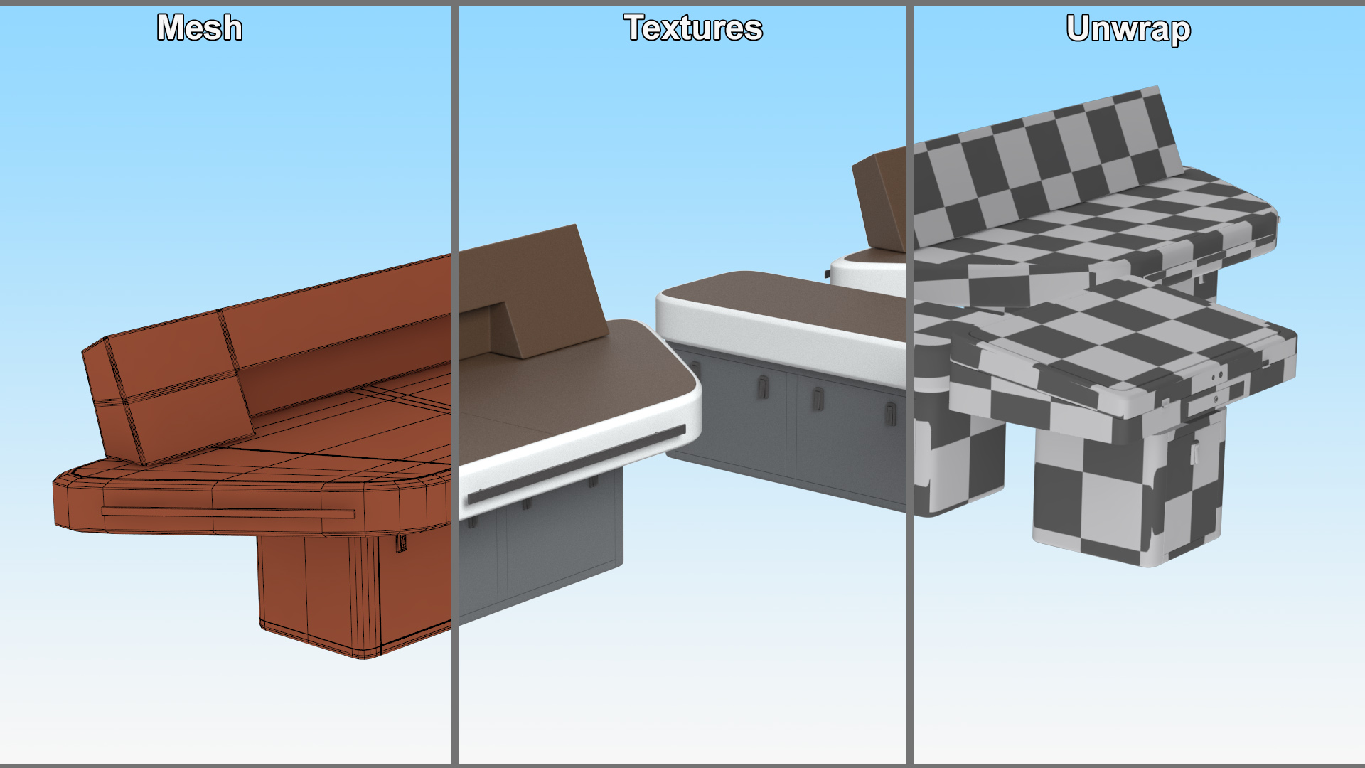 3D Ship Bridge Tables model