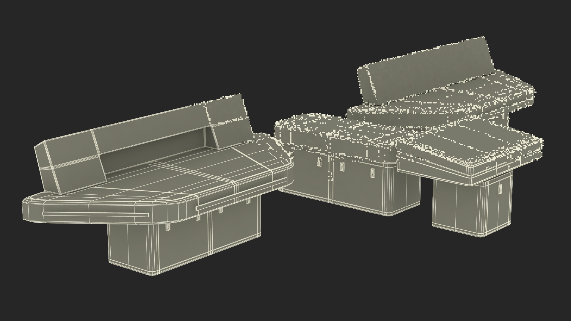 3D Ship Bridge Tables model