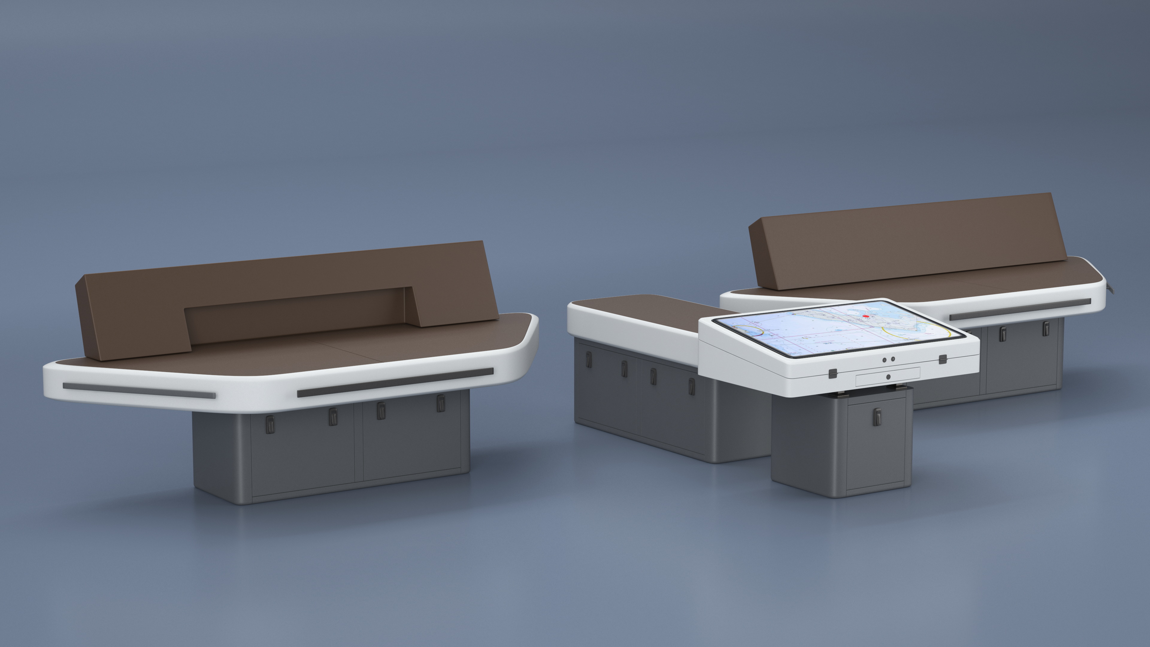 3D Ship Bridge Tables model