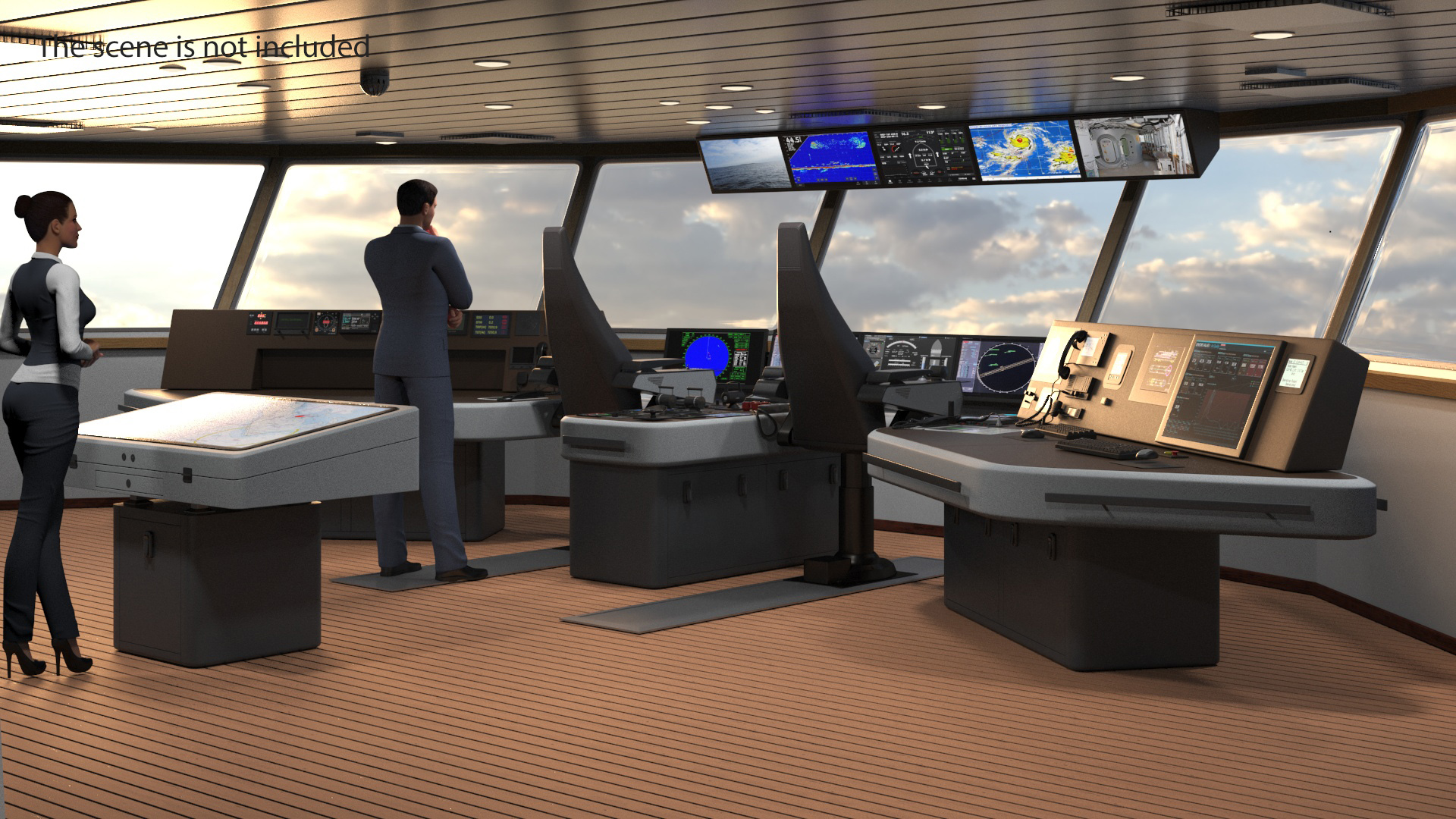 3D Ship Bridge Tables model