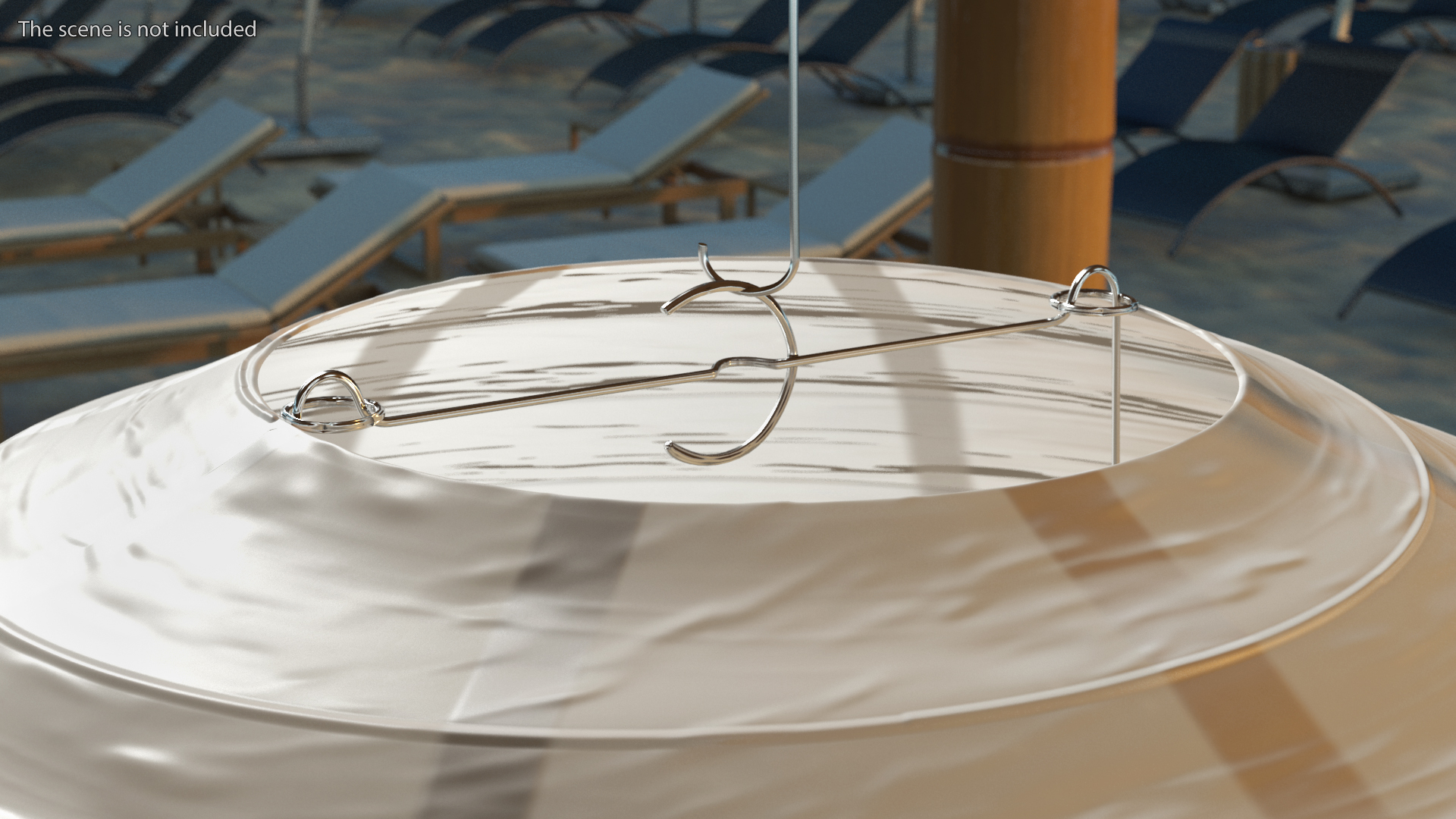 3D model Round Paper Lantern White