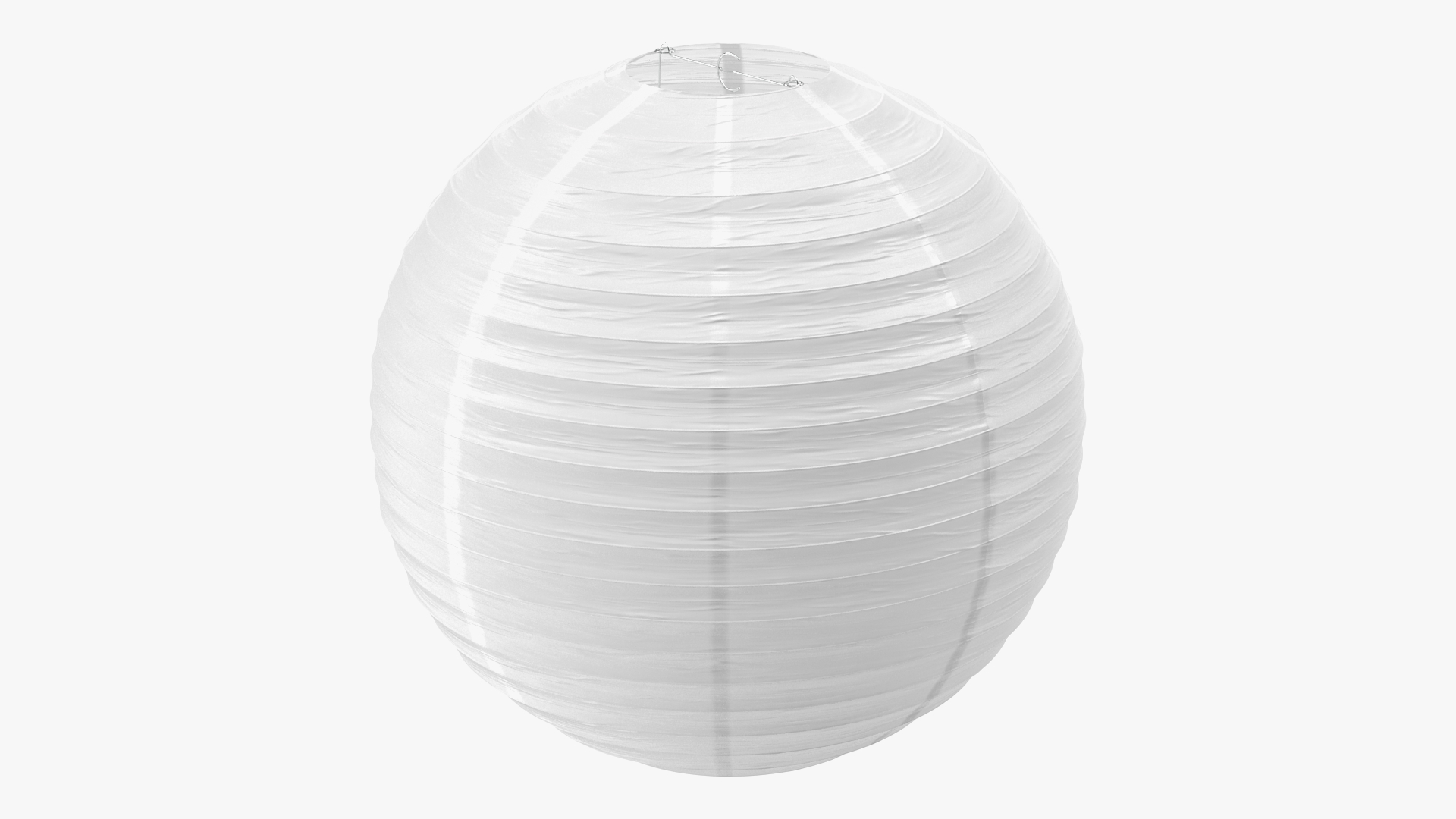 3D model Round Paper Lantern White