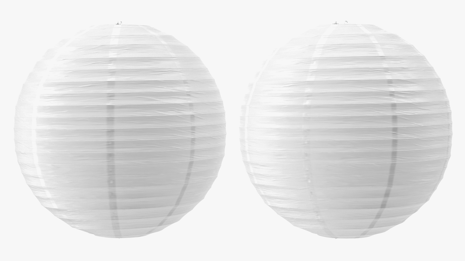 3D model Round Paper Lantern White