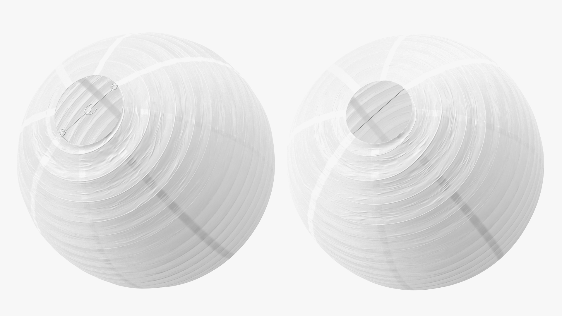 3D model Round Paper Lantern White