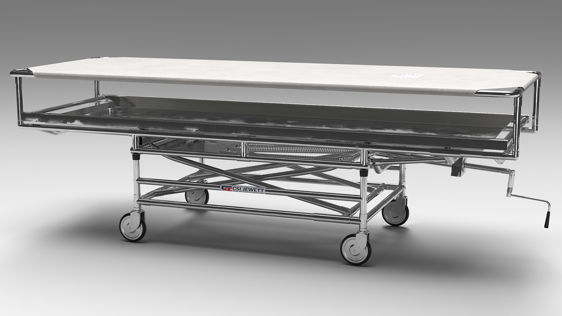 3D Covered Cadaver Gurney CSI Jevett model