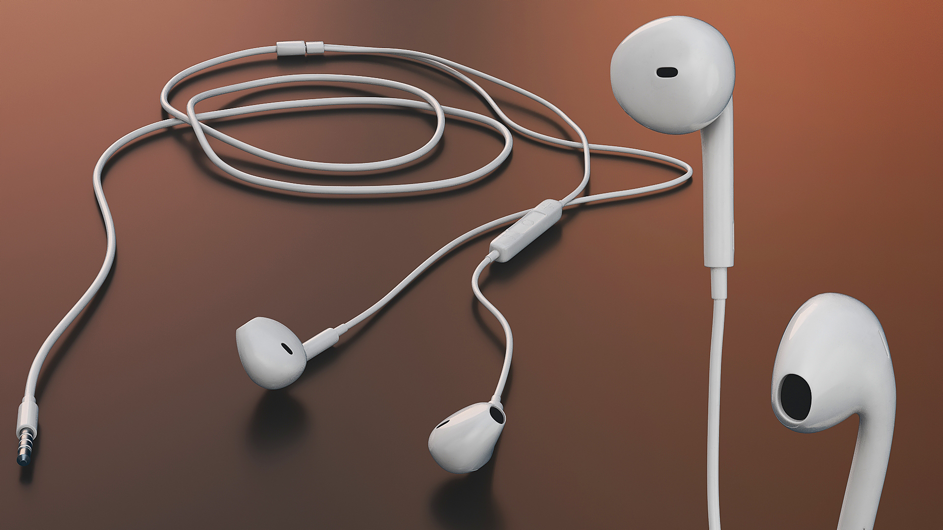 Classic Wired Earbuds Headphones White - view 2