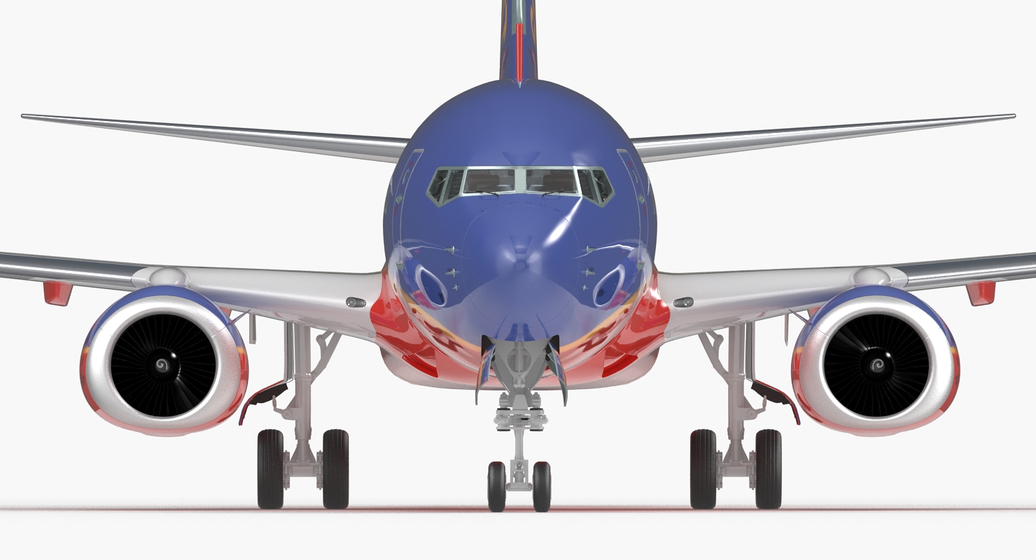 Boeing 737 700 with Interior Southwest Airlines Rigged 3D model