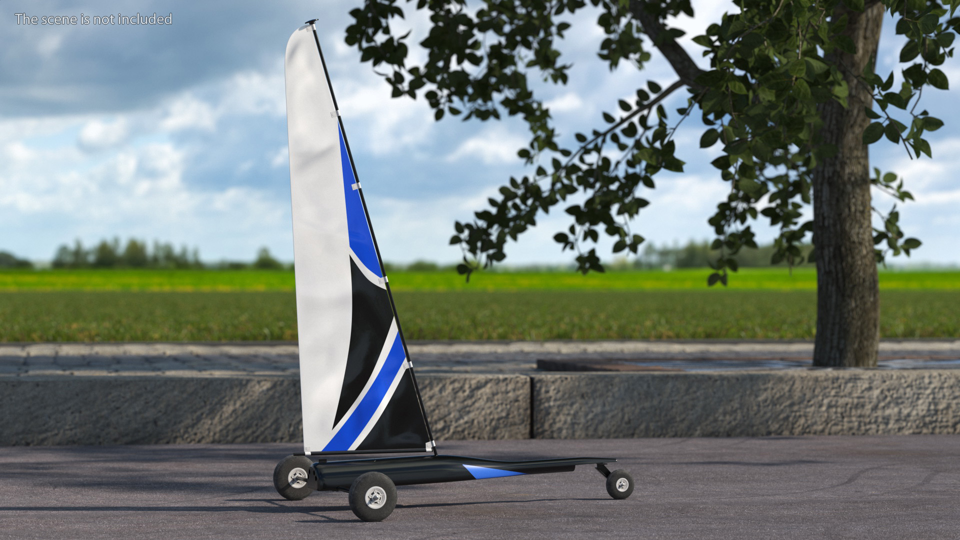 Remote Control Land Yacht Rigged 3D
