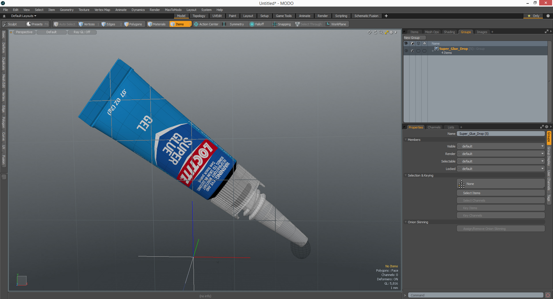 3D model Super Glue Drop