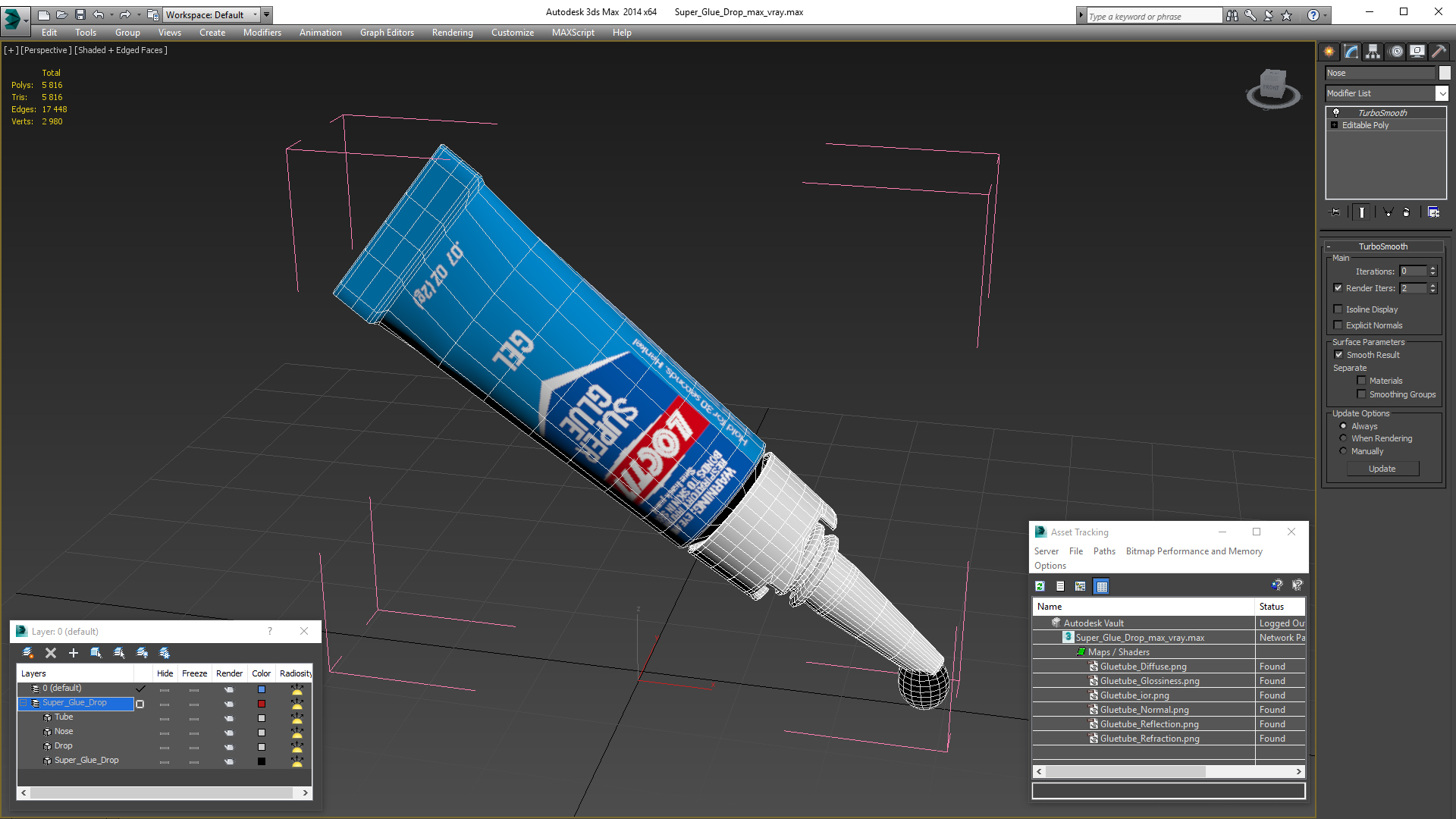 3D model Super Glue Drop